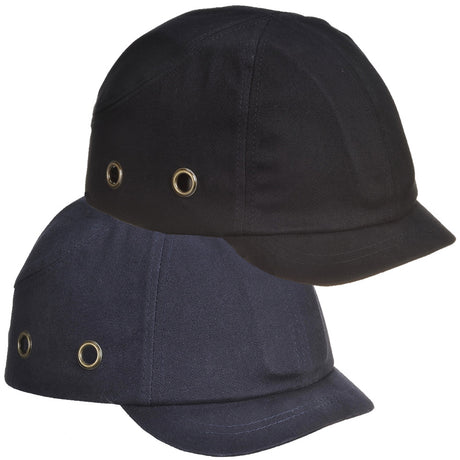 Reduced Peak Bump Cap Navy or Black Safety Baseball Cap.