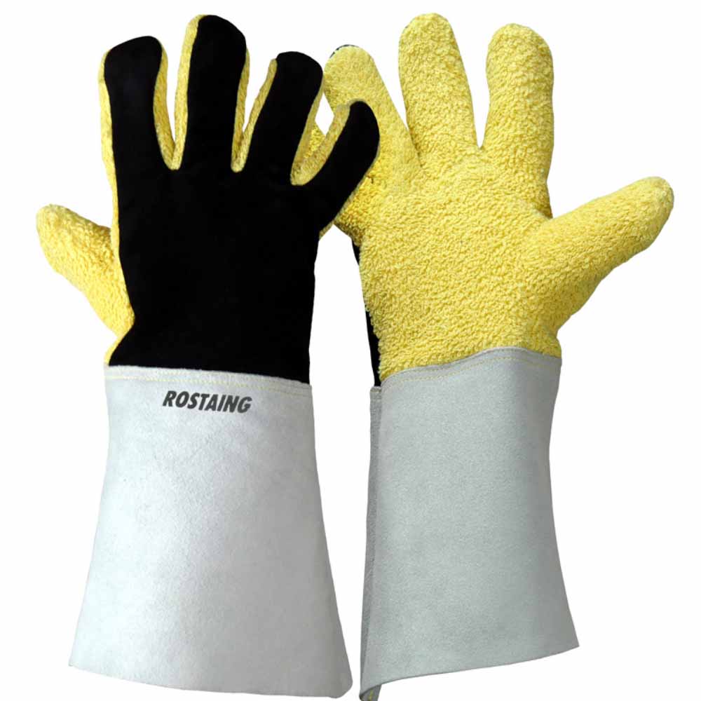 Rostaing Heat Resistant Gauntlet 350°C Para-Aramid Kevlar Cowhide Glove