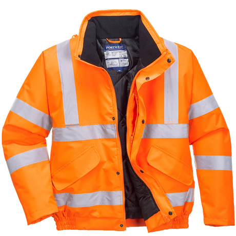 Portwest RT32 Hi Vis Winter Pilot Jacket Orange Waterproof Railway Certified