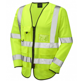 Leo Workwear Wrafton Hi Vis Sleeved Waistcoat Class 3 Railway Compliant Orange