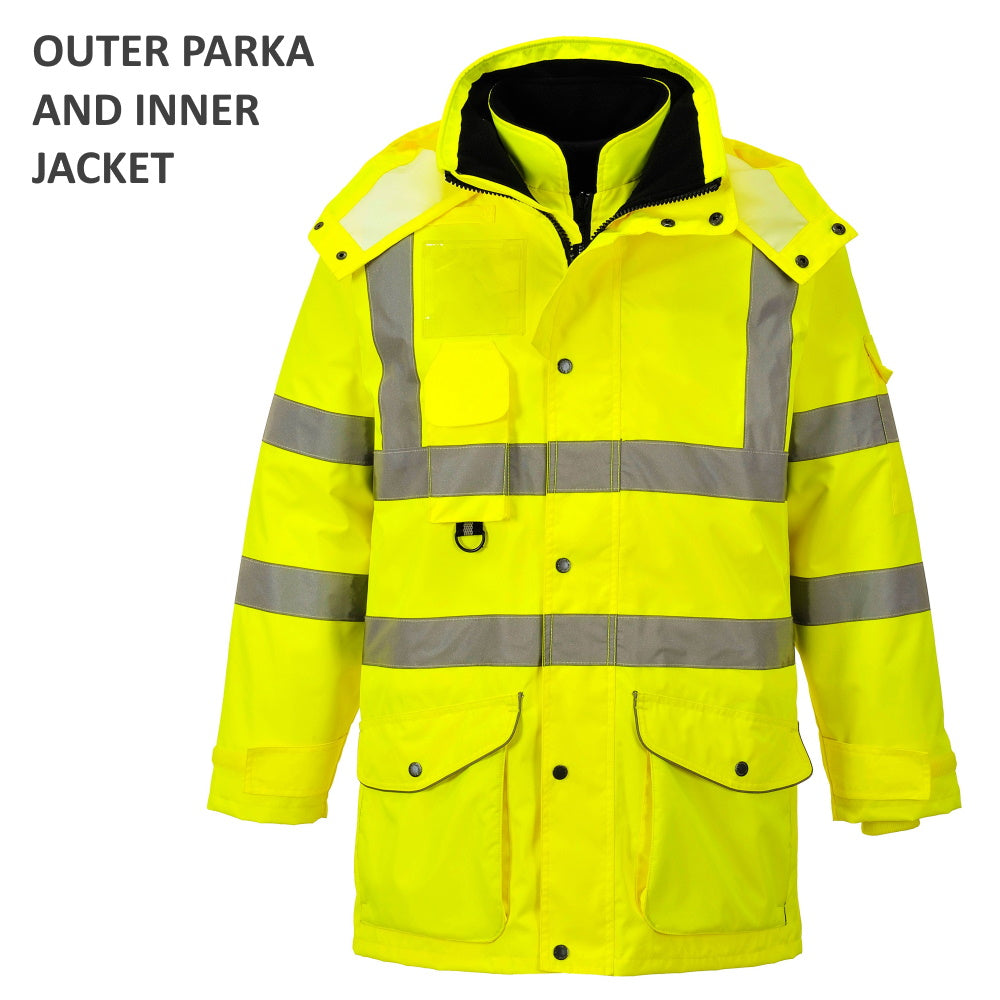 Portwest S427 Hi-Vis 7-in-1 Traffic Jacket Waterproof Breathable