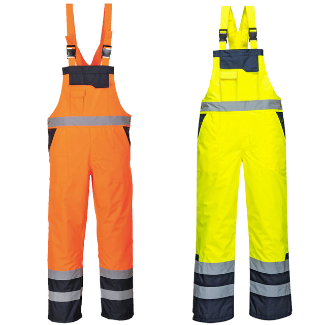 Waterproof Freezer High Vis Class 2 Bib and Brace Trousers