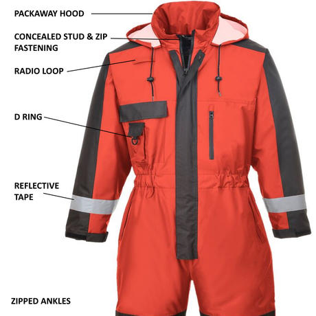 Portwest S585 Winter Coverall Waterproof Padded Cold Weather Protection