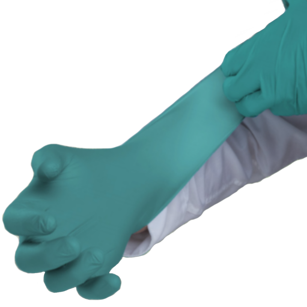 PowerForm PF-95TL EcoTek Sustainable Nitrile Gloves Teal