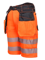 High Vis Multi Pocket Cargo Shorts Class 1 Knee Length