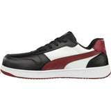 Puma Safety FRONTCOURT Low Safety Shoes S3L ESD Black White Red