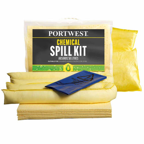 Portwest SM91 50 Litre Chemical Spill Kit Acid Solvent Control