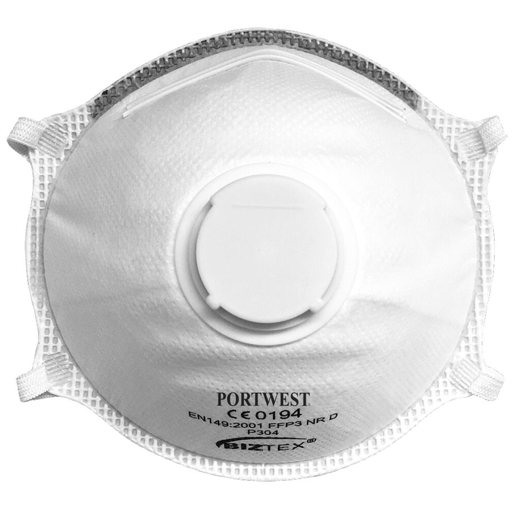 FFP3 Valved Dolomite Light Cup Respirator Face mask x 10