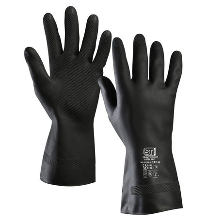 Supertouch Heavyweight Latex Chemical Gloves Type A Flocked 33cm