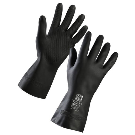 Supertouch Heavyweight Latex Chemical Gloves Type A Flocked 33cm
