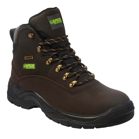 Apache Brown Waterproof Safety Hiker Boots Steel Toe S3 WR SRC