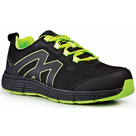Rugged Terrain Pasadena Safety Trainer Black Lime Steel Toe Cap SB SRC