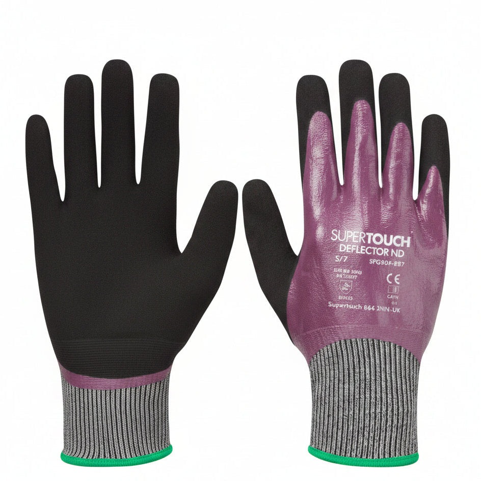 Supertouch Deflector Cut Level D Nitrile Work Gloves