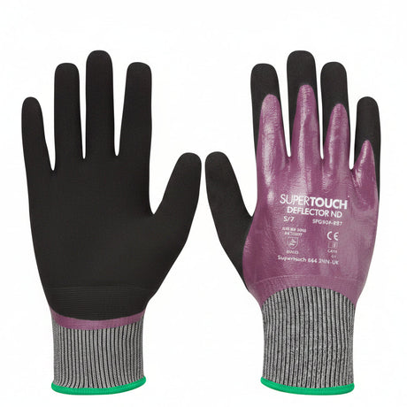 Supertouch Deflector Cut Level D Nitrile Work Gloves