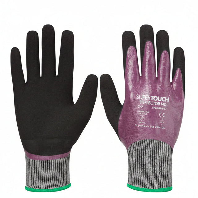 Supertouch Deflector Cut Level D Nitrile Work Gloves