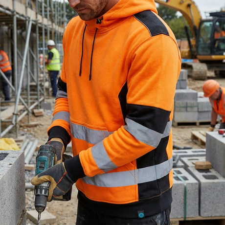 Supertouch Hi-Vis Eco Hoodie Orange Class 2 Rail