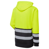 Supertouch Hi Vis Eco Hoodie Yellow Navy CottonCool