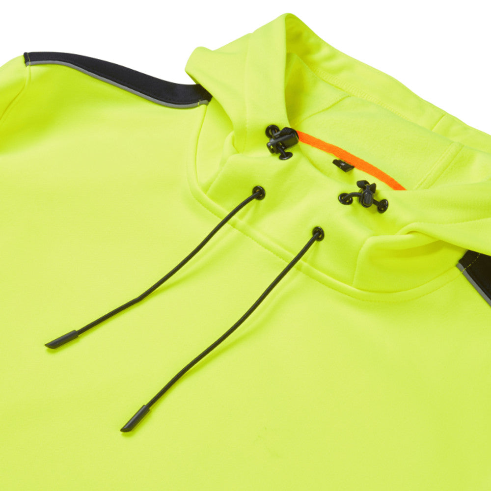 Supertouch Hi Vis Eco Hoodie Yellow Navy Recycled