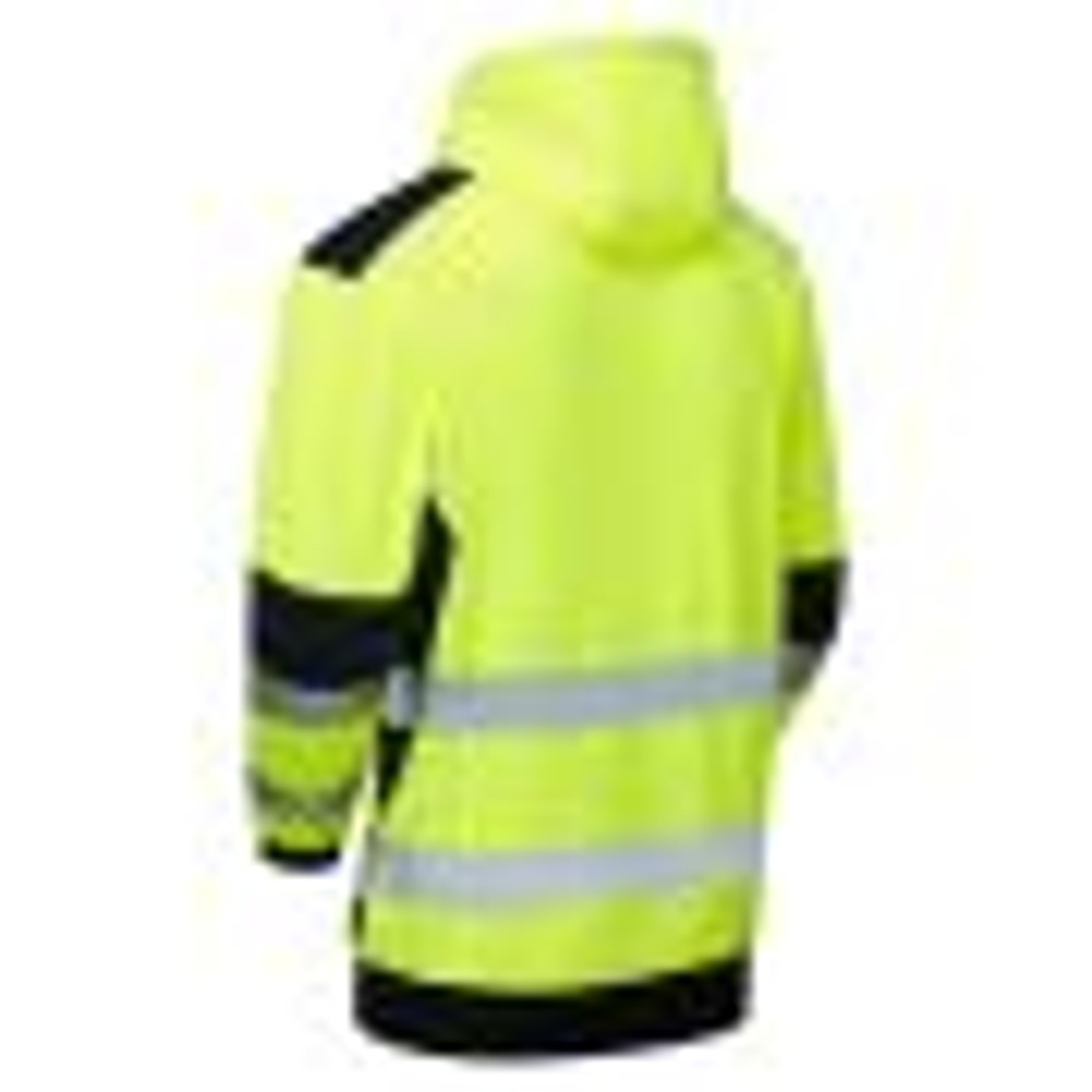 Supertouch Hi Vis Eco Zip Hoodie Yellow EN20471