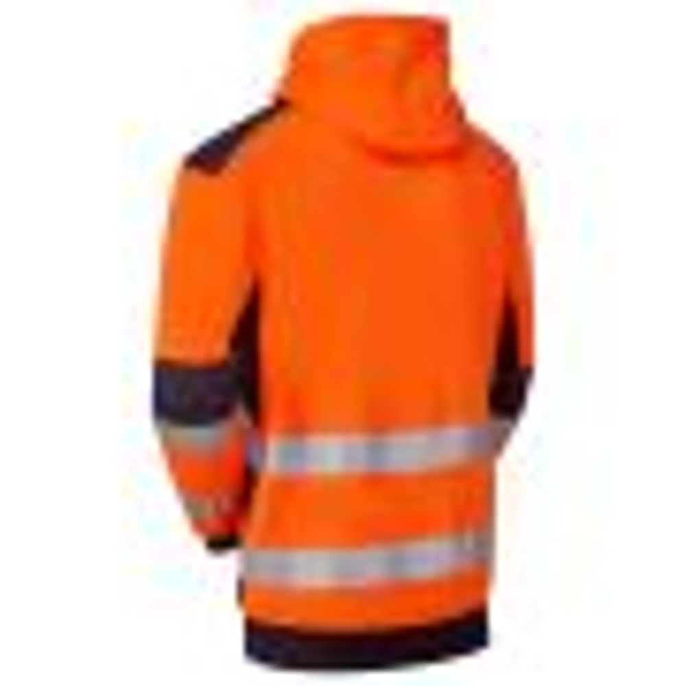 Supertouch Hi Vis Eco Zip Thru Hoodie Orange EN20471