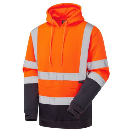 Supertouch Hi Vis Hoodie Orange Navy EN ISO 20471