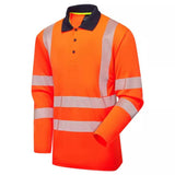 Supertouch Hi Vis Long Sleeve Polo Orange Class 2