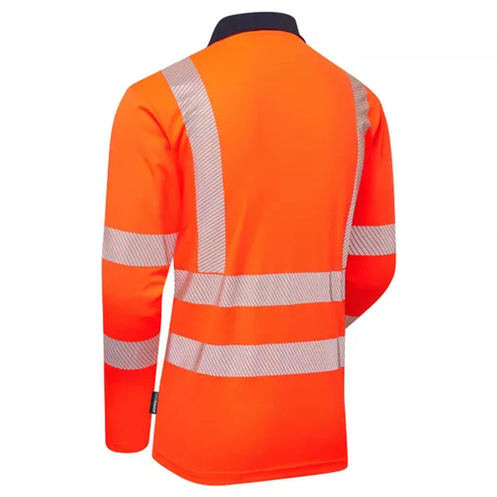 Supertouch Hi Vis Long Sleeve Polo Orange Class 2