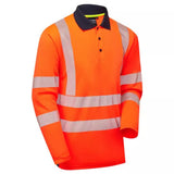 Supertouch Hi Vis Long Sleeve Polo Orange Class 2