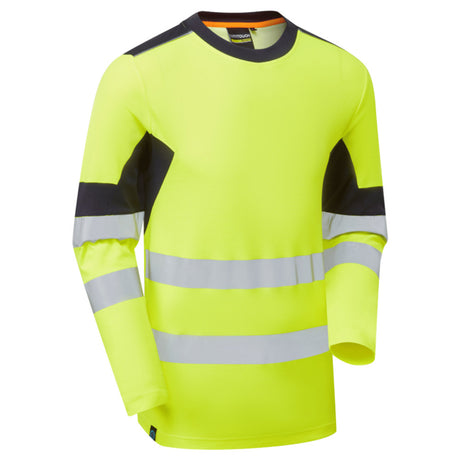 Supertouch Hi-Vis Long Sleeve T-Shirt Yellow CottonCool