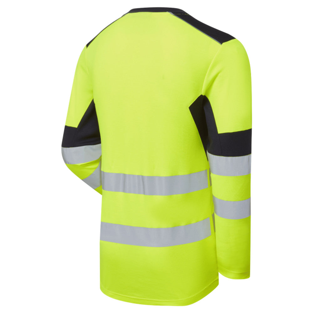 Supertouch Hi-Vis Long Sleeve T-Shirt Yellow CottonCool