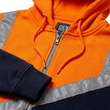 Supertouch Hi Vis Orange Two Tone Hooded Sweatshirt