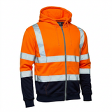 Supertouch Hi Vis Orange Two Tone Hooded Sweatshirt
