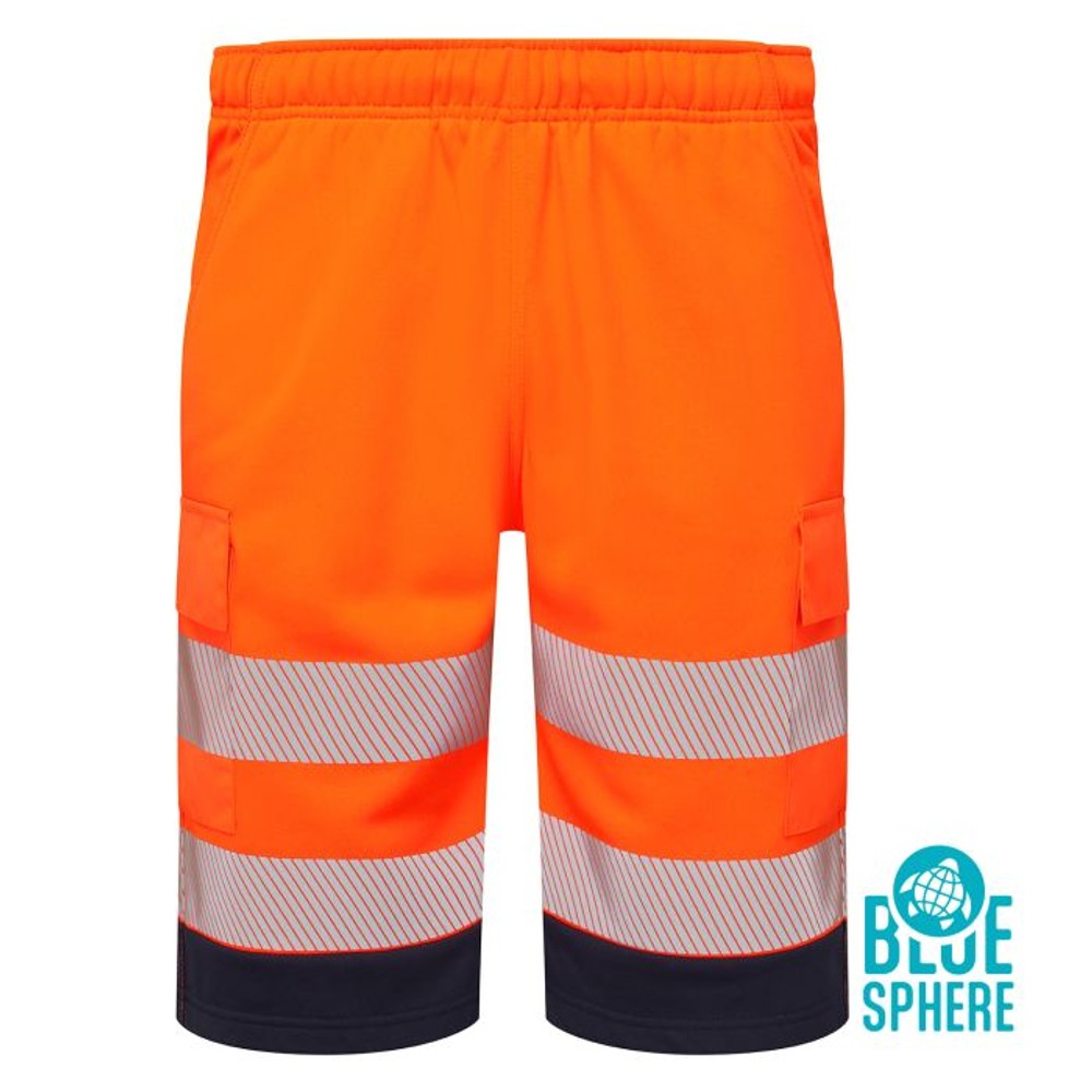 Supertouch Hi Vis Shorts Orange CottonCool Railway