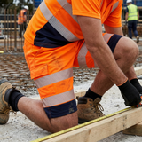 Supertouch Hi Vis Shorts Orange CottonCool Railway