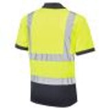 Supertouch Hi Vis Two Tone Polo Shirt Yellow Navy