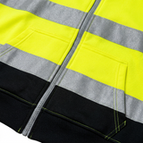 Supertouch Hi Vis Yellow 2 Tone Zipped Hoodie Class 2