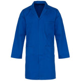 Supertouch Polycotton Lab Coat Concealed Stud Fastener White
