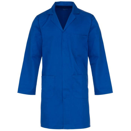 Supertouch Polycotton Lab Coat Concealed Stud Fastener White