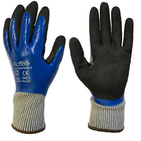 Klass Tek 541 Cut Resistant Gloves Level D Triple Nitrile Coating