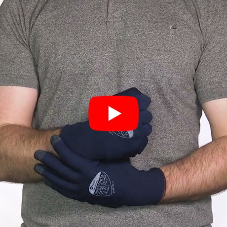 Polyco Matrix D Grip TS Touchscreen Work Gloves Blue