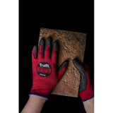 Traffi TG1210 PU Coated Work Gloves Cut A Red