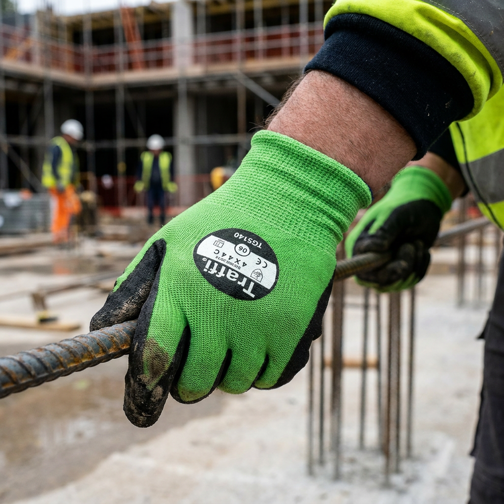 Traffi TG5140 Cut Level C Microdex Nitrile Foam Gloves
