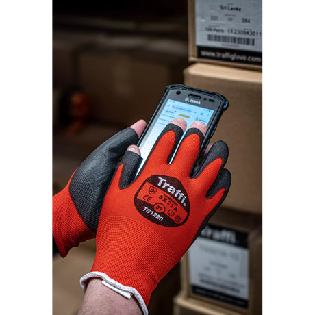 Traffi TG1220 3-Finger PU Work Gloves Cut Level A