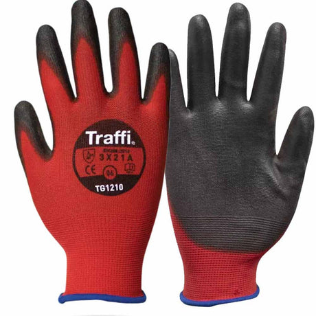 Traffi TG1210 X-Dura PU Coated Work Gloves Cut Level A