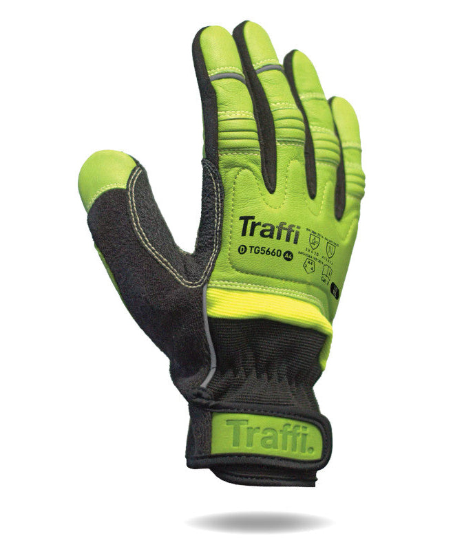 Traffi TG5660 Leather Rope Access Gloves Cut Level D