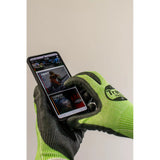 Traffi TG6010 Cut Level F Green Safety Gloves PU Palm