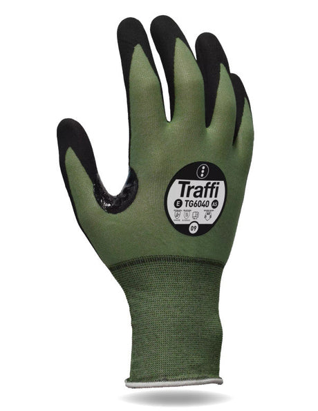 Traffi TG6040 Cut Level E Nitrile Work Gloves