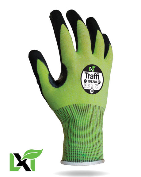 Traffi TG6240 Cut Level E Nitrile Gloves LXT