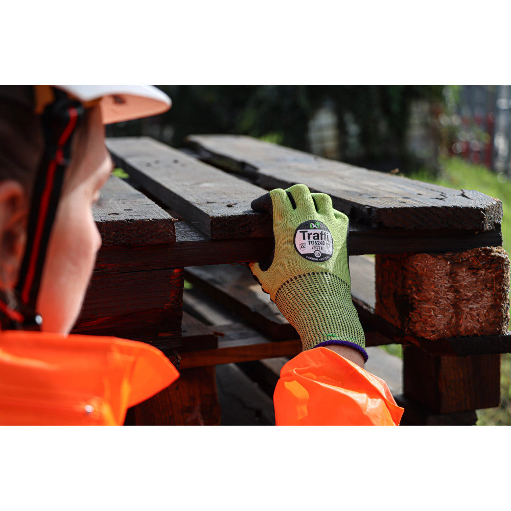 Traffi TG6240 Cut Level E Nitrile Gloves LXT