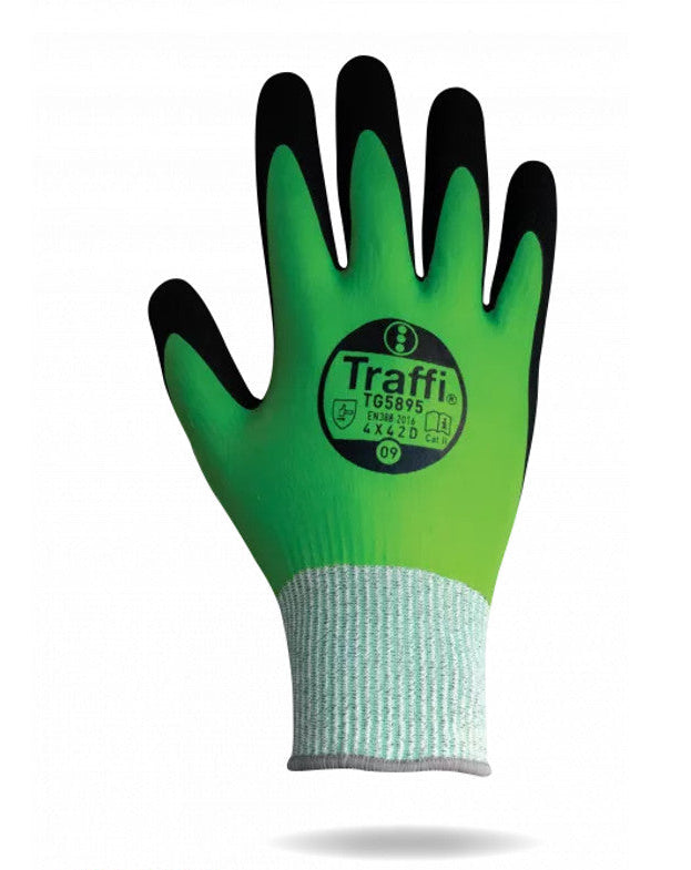 traffi tg5895 green waterproof glove